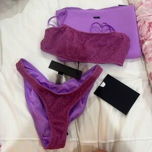 Purple triangle bikini